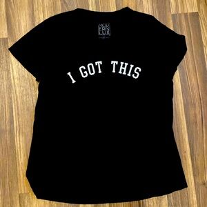 Affirmation T-shirt “I GOT THIS”.  Black with white lettering.  Size XXL